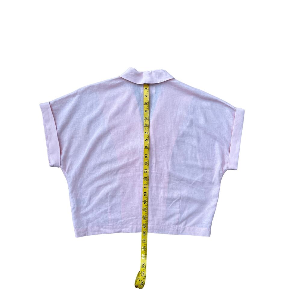 Every Cropped Light Weight Button Front Blouse I … - image 4